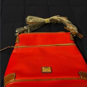Dooney & Bourke Red and Brown Crossbody Bag